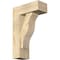 Ekena Millwork Funston Block Rough Sawn Bracket w/ Offset Brace, Douglas Fir, 6"W x 14"D x 22"H BKT0604X14X22FST05RDF - alternate 1
